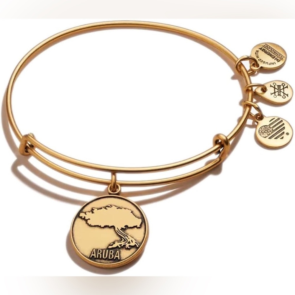 Aruba Gold Charm Bangle Bracelet